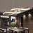 1 Modern Minimalist Pendant Light with 3-Color Dimming, Semi-Flush Mount, Hard-Wired, No Battery Needed, for Home & Office Decor, No Wall Switch or Remote Control Included