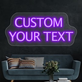 Custom Neon Sign, Personalized Text/Logo/Name/Number/Word, USB Dimmable RGB-Free Single-Color, Easy Installation Vinyl Wall Light