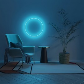 1pc Circle LED Neon Sign Light, Dimmable Acrylic Neon Light Home Decor for Bedroom Game Room Bar Pub for Man Cave Birthday Wedding Party Decoration, Neon Signs For Wall Decor, Car Neon Sign, Bar Neon Sign, Bedroom Lighting, Stylish Lighting, Modern Decor, Bright Illumination, Sleek Design, Decorative Sign, Ambient Lighting, Party Planners, Gamers Setup