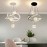 Modern 3-Light Acrylic Pendant Fixture with 3-Color Dimming (3000K/6000K/4500K) - Sleek Metallic Finish, Space-Inspired Design for Dining Room, Bedroom, or Bar - Hardwares Included, Remote Control Not Included
