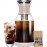 Cold Brew Coffee Maker and Glass Pitcher with Lid - 1.7 L Infused Iced Coffee Maker with Filter - Beige Perfect Iced Tea Pitcher and Glass Water Pitcher