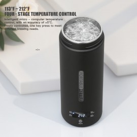 US, 120V 16.9oz Travel hot water cup | modern hot water cup | durable hot water cup, can quickly heat to boiling, used to brew coffee and tea, and comes with a storage bag and cleaning brush. It is suitable for travel, office, and home use, Christmas