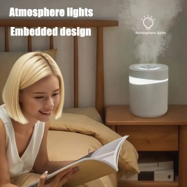 Large Capacity Humidifier with Three Nozzles, Heavy Mist Silent Operation, Equipped with 3 Spray Nozzles And USB Connection, Suitable for Study Rooms, Bedrooms, Rooms, And Offices, Featuring a Color-Changing Light, Humidifier For Room, Air Humidifier, Essential Oil Diffuser, Aroma Diffuser For Home, Vaporizer, Essential Oil Diffuser For Home, Room Humidifier, Aroma Humidifier, Diffuser Device, Diffuser For Essential Oils, Essential Oil Humidifier, Air Freshener Home, Room Decor, Scent