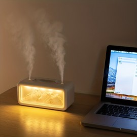 Simulated Snow Mountain Humidifier, USB Plug-in Air Fragrance Humidifier, Office Humidifier, Quiet Hydrating Aromatherapy Machine, Mini Fragrance Humidifier, Compact Design, Lightweight Humidifier, Portable Design, Sprayer, USB Humidifier, Suitable