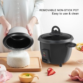 Mishcdea Rice Cooker 3 Cups Dorm Convenient Rice Cooker Fitness Workout Available Cooker Family Double Food Rice Cooker,  Space-Saving Appliance, Compact Design, Efficient Heating System, Fitness Enthusiasts, Apartment Dwellers