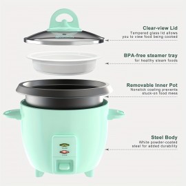 Mishcdea Rice Cooker 3 Cups Dorm Convenient Rice Cooker Fitness Workout Available Cooker Family Double Food Rice Cooker,  Space-Saving Appliance, Compact Design, Efficient Heating System, Fitness Enthusiasts, Apartment Dwellers