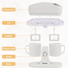 Home Ice Cream 1QT Perfect for Making Homemade Ice Cream, Smoothies And Frozen Yogurt, Detachable Design for Easy Cleaning, Party, Summer Essentials! Halloween And Christmas Gifts Suitable for Giving.