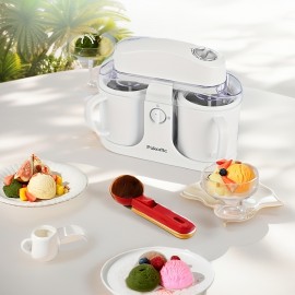 Home Ice Cream 1QT Perfect for Making Homemade Ice Cream, Smoothies And Frozen Yogurt, Detachable Design for Easy Cleaning, Party, Summer Essentials! Halloween And Christmas Gifts Suitable for Giving.