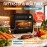 16QT Large Capacity Digital Air Fryer Oven Toaster Combo with 360° Hot Air Circulation, 1500W Fast Preheating & Cooking, Digital Display & Precise Temperature Control, Transparent Door with Window, Healthy Low-Oil Cooking Intelligent Chip Technology