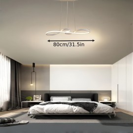 1 Modern Minimalist Pendant Light with 3-Color Dimming, Semi-Flush Mount, Hard-Wired, No Battery Needed, for Home & Office Decor, No Wall Switch or Remote Control Included