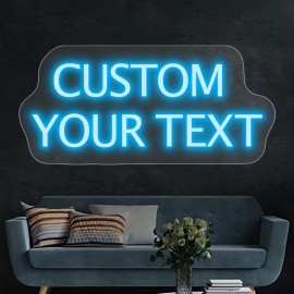 Custom Neon Sign, Personalized Text/Logo/Name/Number/Word, USB Dimmable RGB-Free Single-Color, Easy Installation Vinyl Wall Light