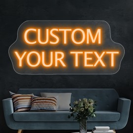 Custom Neon Sign, Personalized Text/Logo/Name/Number/Word, USB Dimmable RGB-Free Single-Color, Easy Installation Vinyl Wall Light