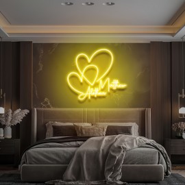 Personalized Neon Light, Heart-Shaped Neon Pattern, USB-Powered Decorative Wall Lamp for Bedroom, Party, Wedding, Birthday, and Romantic Holiday Ambiance