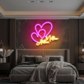 Personalized Neon Light, Heart-Shaped Neon Pattern, USB-Powered Decorative Wall Lamp for Bedroom, Party, Wedding, Birthday, and Romantic Holiday Ambiance