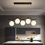 [LED Pendant Light] Modern Minimalist LED 3-Color Dimmable Pendant Light with 3D Printed Design - Semi-Flush Mount, Hardwired, No Battery Needed, 110-240V, Perfect For Kitchen, Dining Room, Or Bar, Kitchen Lighting | Modern Pendant Light | Durable Metal Construction