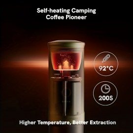 Portable Espresso Machine, Car-mounted Coffee Maker with Type-C Port, Self-heating, Hot/cold Brewing, Compatible with Ground Coffee And Coffee Pods, Ideal for RVs, Hiking, And Office Use., Portable Coffee Maker For Travel, Espresso Machine With Grinder, Portable Espresso Coffee Machine, Espresso Portatif, Travel Coffee Maker, Coffee Maker Portable, Portable Coffee Maker  Small Coffee Maker, Travel Coffee Machine, Rv Coffee Brewer, Sleek Portable Design,