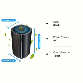 Air Purifiers With CADR Rating For Room Up To 258 Ft², Remove 99.97% Particles With 5 Adjustable Modes, H13 True HEPA Filter