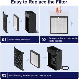 Air Purifiers for Home Large Room Up to 1295 Ft² with PM 2.5 Display Air Quality Sensor, Auto Mode, Timer, HEPA Air Purifier for Bedroom Filters Smoke, Pet Dander, Pollen,Black