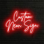 Custom Double Row Double Font Neon, Personalized Text LED Neon, USB Powered, Wall Hanging, Dimmable, Plastic Material, Switch Control, No Battery Required